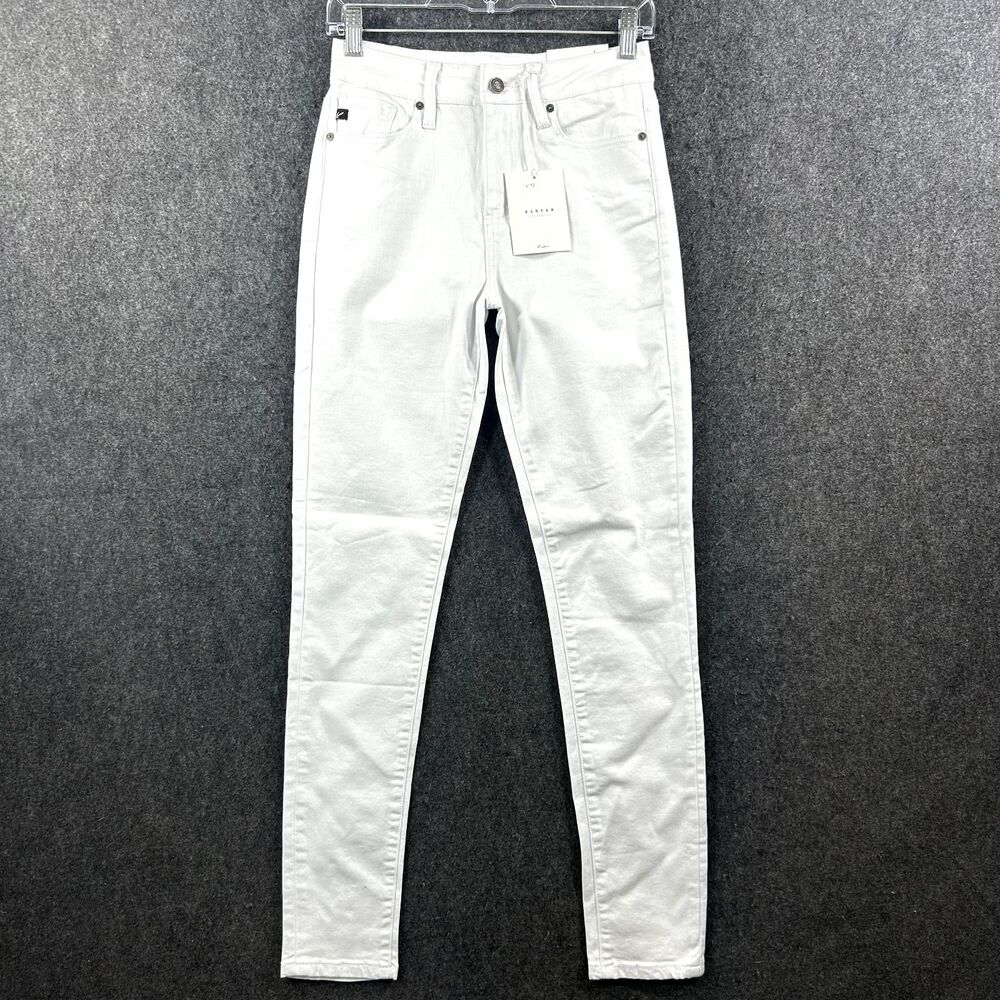 Kancan Jeans Women's 7/27 White High Rise Super Skinny Denim